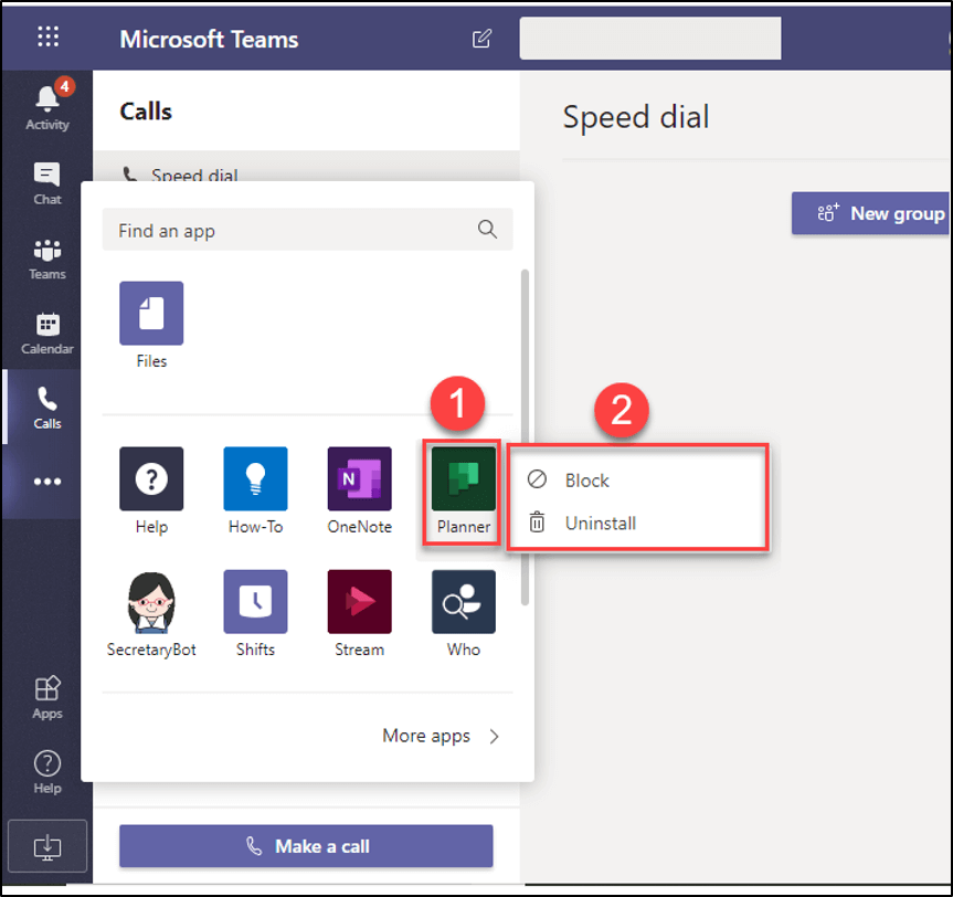 Allow user pinning setting in Microsoft Teams app setup policy