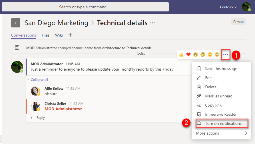 Turn Off Notifications In Microsoft Teams Conversations