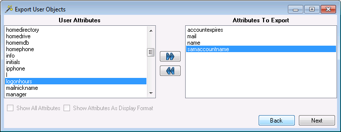 Export Active Directory Users