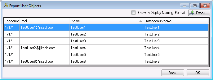 Export Active Directory Users