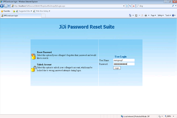 Self Service Password Reset Self Update