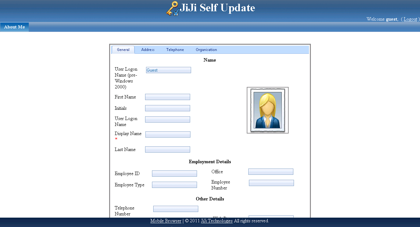 Address Tab