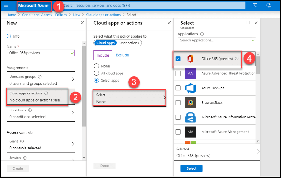 Conditional Access for the Office365 suite