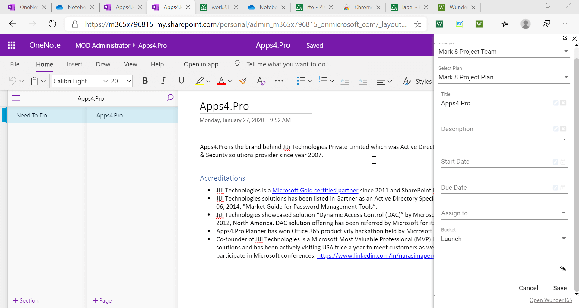 How to add onenote tasks to microsoft planner 