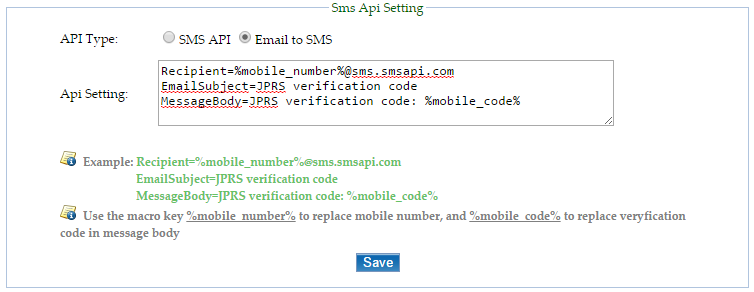 Mobile/SMS API Integration